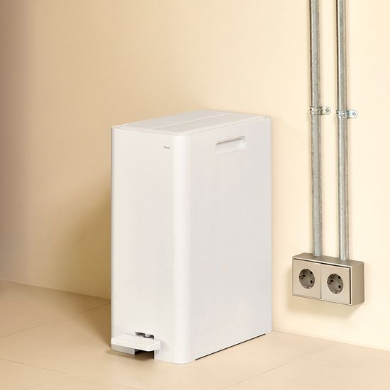 리템 양문형 페달형 휴지통 15L