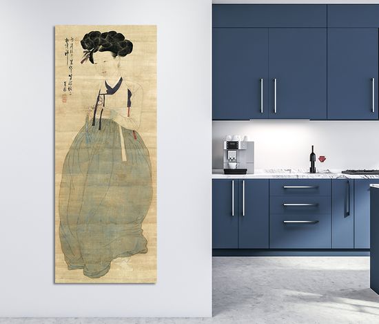 신윤복 그림 미인도 민화 거실 인테리어 액자