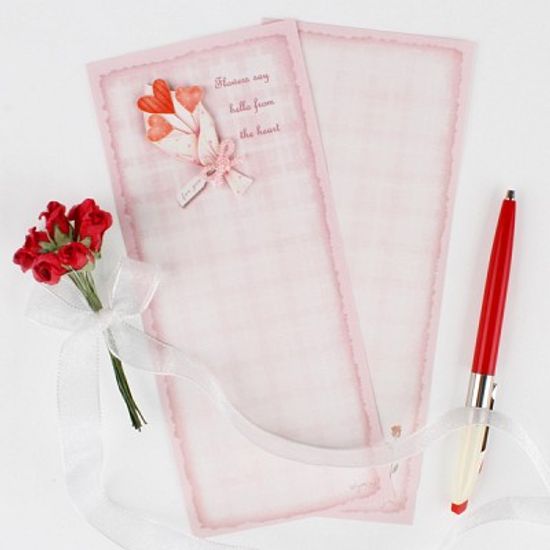 CL-1129／하트 한다발 편지지