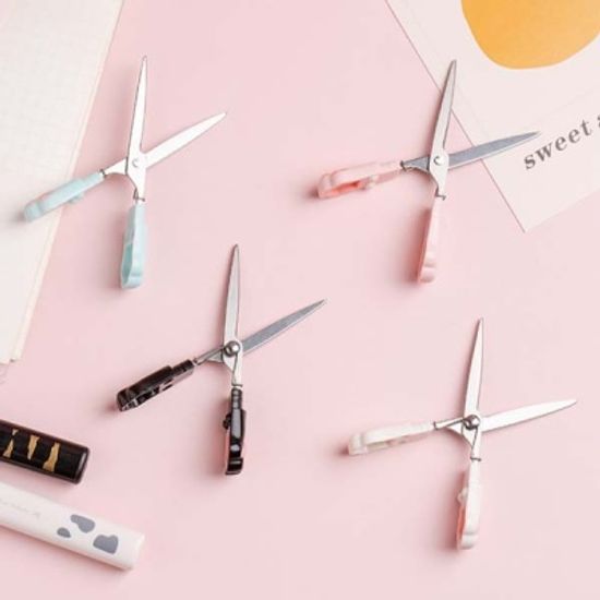 고양이발 파스텔 스틱 미니 가위 간편휴대용