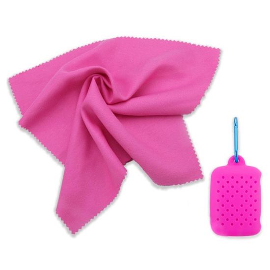 쿨러 휴대용 스포츠타월(핑크)/스포츠 손수건 쿨타올