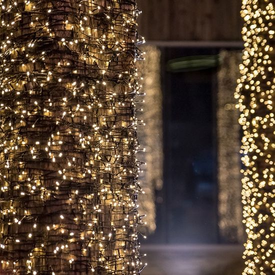 [리빙그로]태양광 100구 검정선 LED 웜색 전구 이벤트