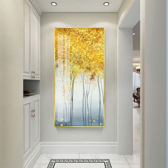 세로형 황금 돈나무 액자 메탈 프레임 120x60