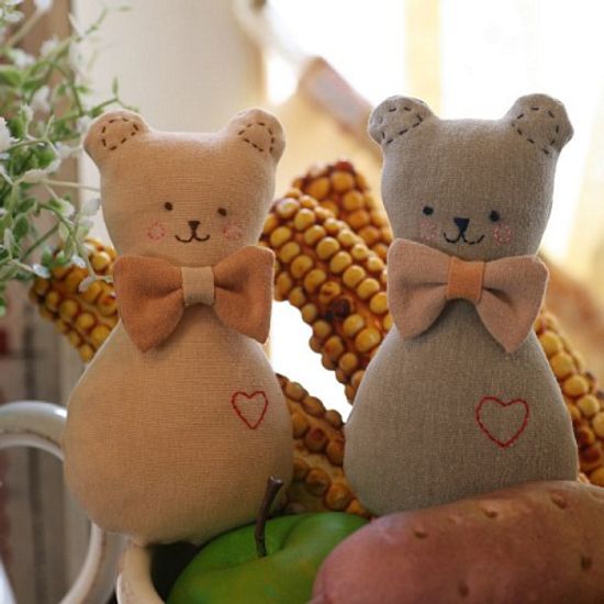 [DIY]천연염색 곰봉이 치발기인형