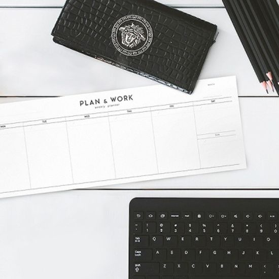 PLAN & WORK weekly planner