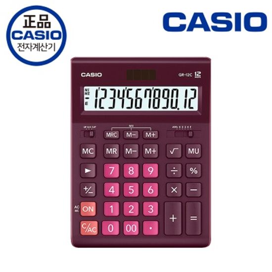 [카시오] 큰 대형 일반 전자계산기 GR-12C