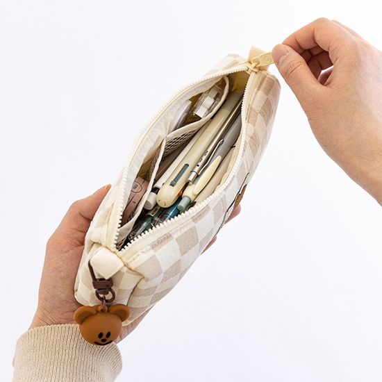 모모씨 체커보드 펜슬 파우치 3color