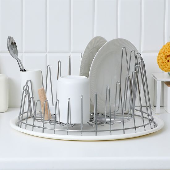 원형 스텐 식기건조대 원형 컵 접시 건조대