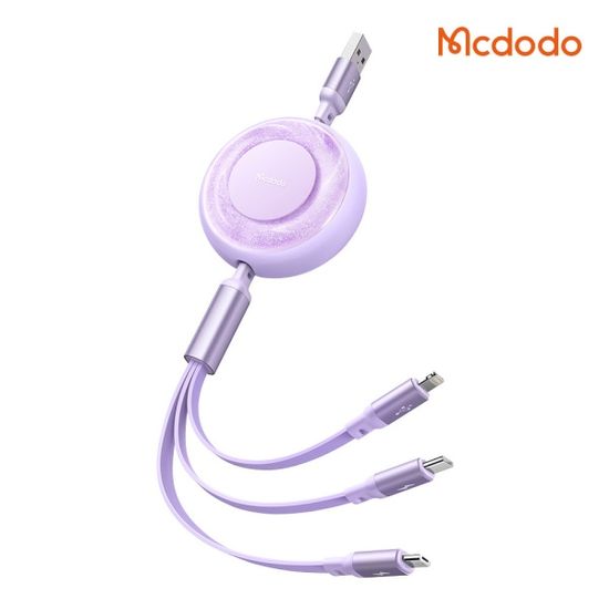 릴타입 3in1 충전 케이블 [C타입&8핀&5핀] CA357