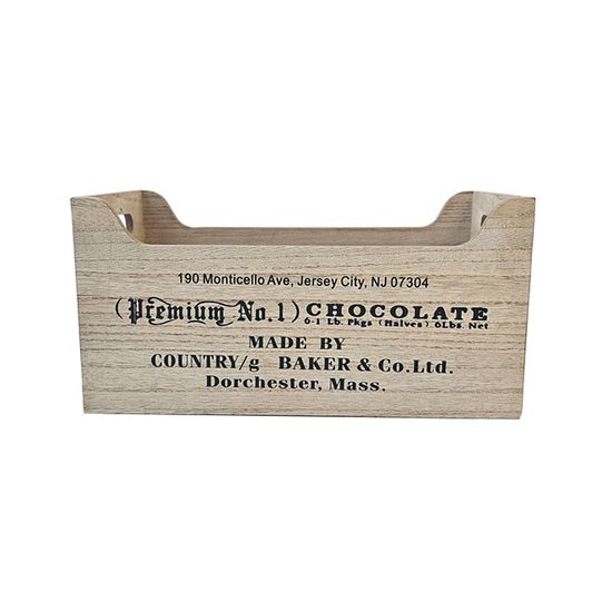 초콜릿 레터링 손잡이 우드 박스