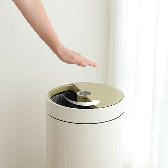 [무아스] 하프 스핀 자동 센서 휴지통 30L