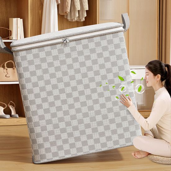 모던체크 접이식 이불정리함 옷정리함 3size