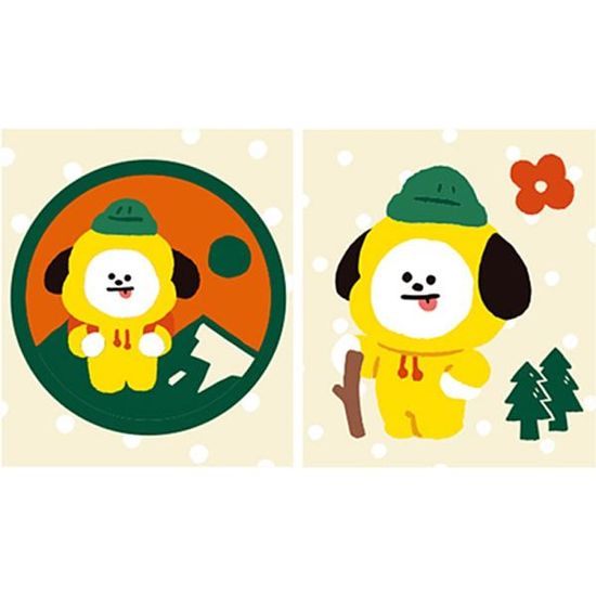 보석십자수 BTS 데코 스티커 BT21 그린 치미 9.5x11
