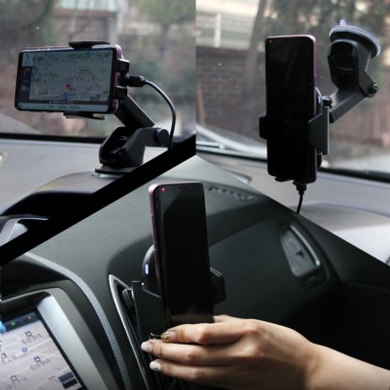 C10 무선 충전 자동 슬라이드 차량용 거치대