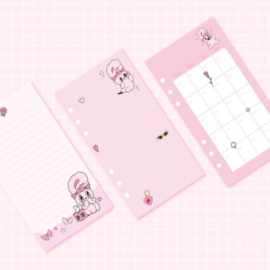 에스더버니 6공 A6 다이어리 속지 리필