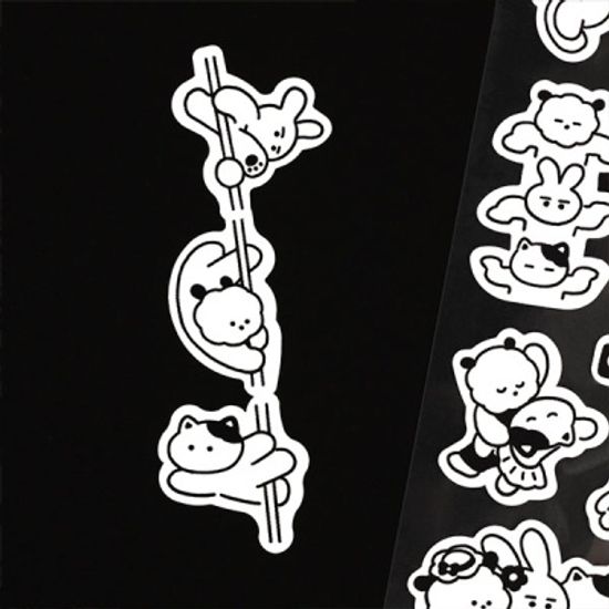 뽀작뽀작 리무버블 흑백스티커 (01-04)