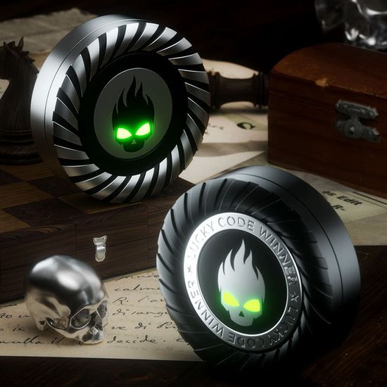 야광 데빌 최고급 메탈 피젯 스피너 푸쉬 손 장난감