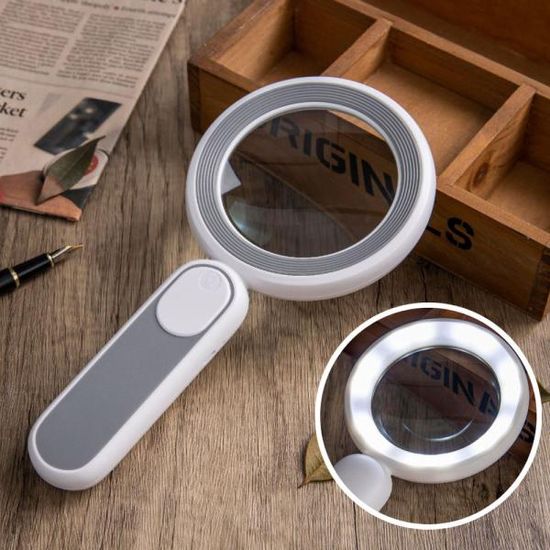 LED 확대경 고배율 노안 돋보기 충전식 휴대용 S604