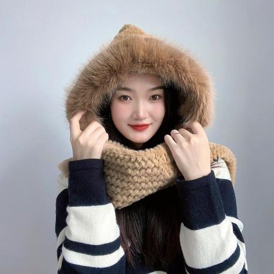 코지데잇후드 머플러 귀달이 겨울후드목도리