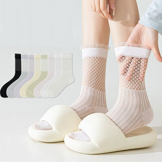 루카오 통기성 레이스 삭스 굵은 망사 양말