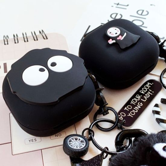 갤럭시버즈라이브케이스 캐릭터 실리콘 키링 고리 SET