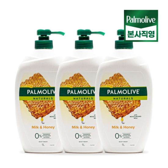 팜올리브 바디워시 (밀크앤허니 시어버터) 1L 3개입