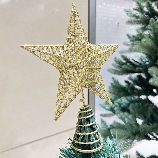 [도토로] 샤인스타 LED 트리 장식 골드 12cm
