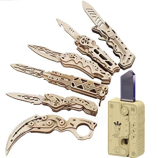 diy 3d 당근칼 나무 만들기 키트 권총 토이 나이프