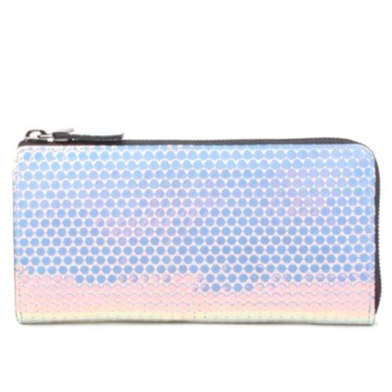 [피에스메리제인]지퍼 장지갑 - metal white