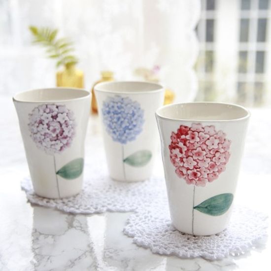 수국차와 수국 머그컵 2개세트 새해선물 추천