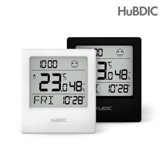 휴비딕 디지털 온습도계 HT-9 시계날짜요일표시