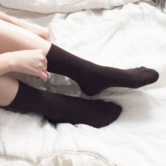여성 양말 남성 골지 긴목  WCE159D