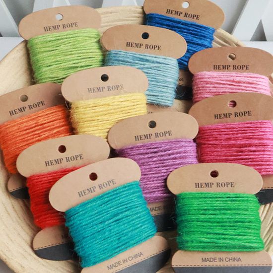 원톤 칼라 마끈 공예 실 종이 선물 포장 리본 15종 