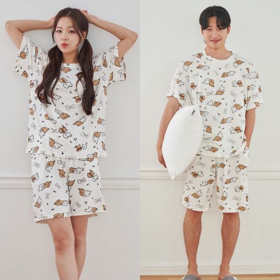 골피아 PAP4SET04 몰티즈 정품 남녀공용 홈웨어