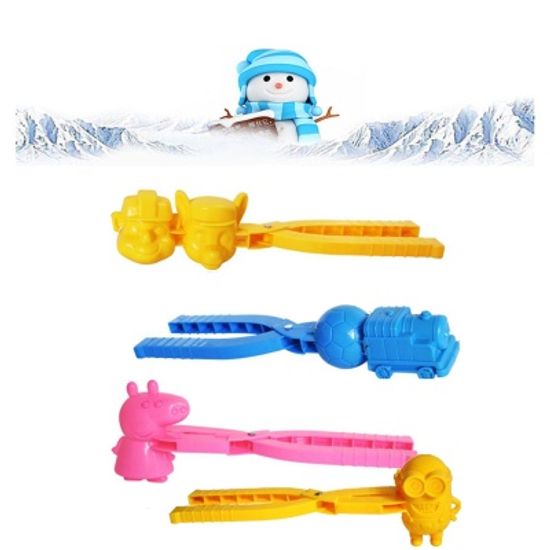 카툰 캐릭터 스노우 볼 메이커 집게 눈사람 만들기 틀