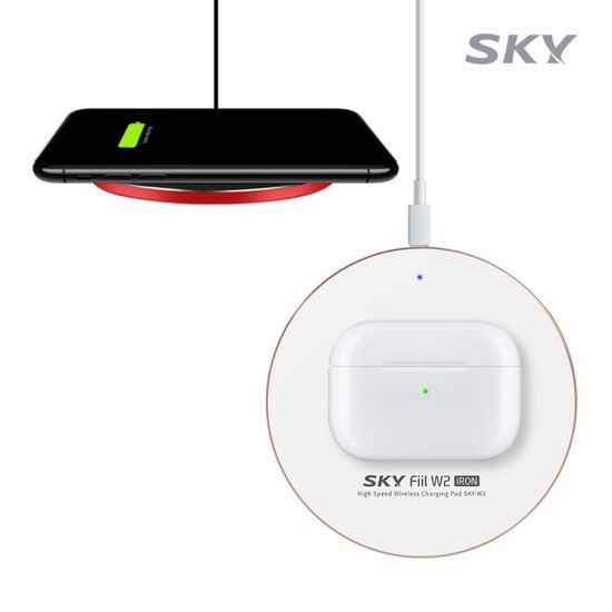 스카이 필 W2 아이언 메탈 무선충전기 패드 SKY-W2