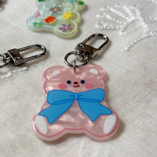 납작귀요미 D고리형 키링