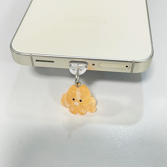 미니 야광 문어 C타입 먼지 마개 충전단자 보호캡 