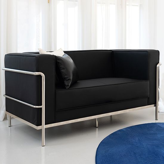 (특가) 루 인조가죽 거실소파 스틸 2인용 쇼파