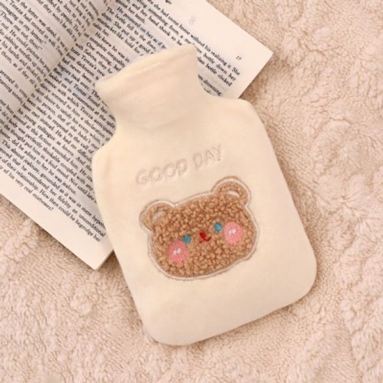 동물 뽀글이 털 자수 보온 물주머니 350ML 찜질 핫팩