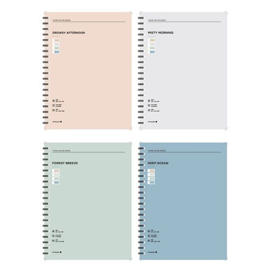 테마컬러 SP 노트16절 좌철 X2개 (랜덤) 스프링 공책[
