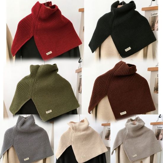 터틀넥 니트 넥워머 어깨숄 니트망토 레이어드워머[WD