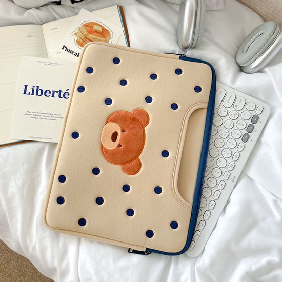 곰탱이 손잡이형 아이패드 노트북 파우치 맥북 가방
