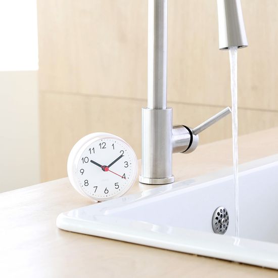 [무아스] 2WAY 무소음 욕실 방수시계 주방시계