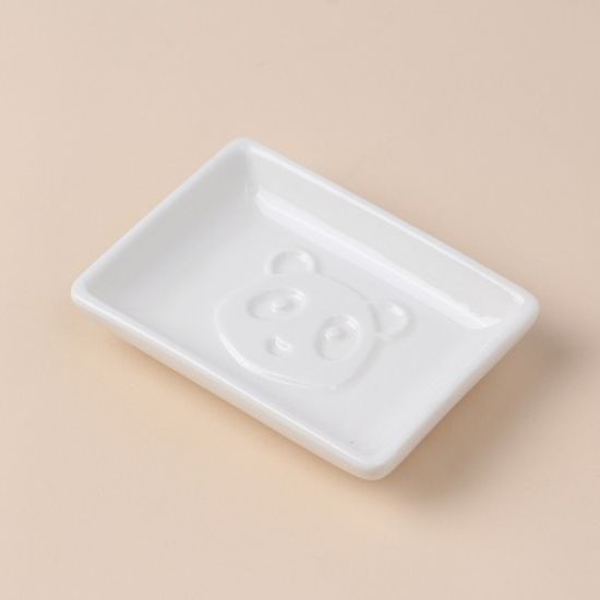 푸드냠냠 도자기 입체 소스그릇(사각판다C) 양념그릇