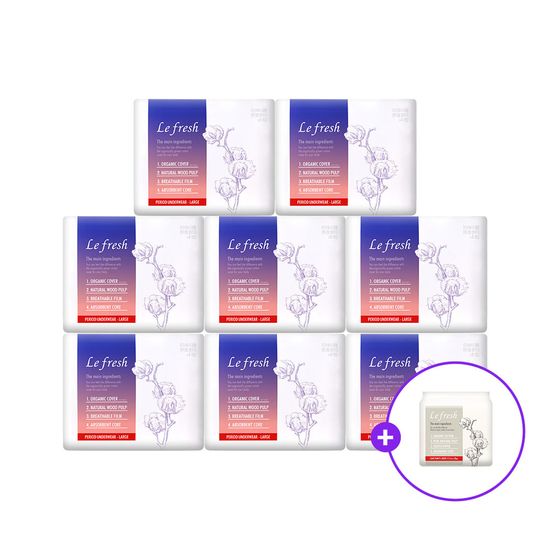 르프레시 순면커버 팬티형 생리대 8Px8팩+롱라이너1팩