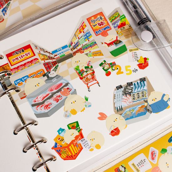 삠이와 마트 스티커 - 2종 세트