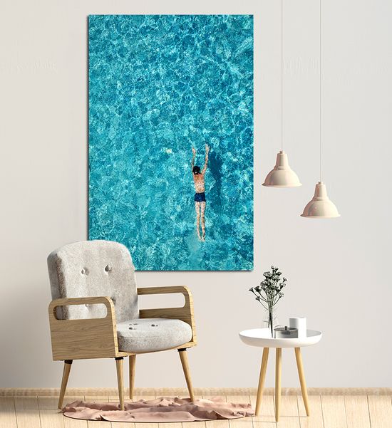 물멍하는 수영장 카페 윤슬 인테리어 액자 특대형