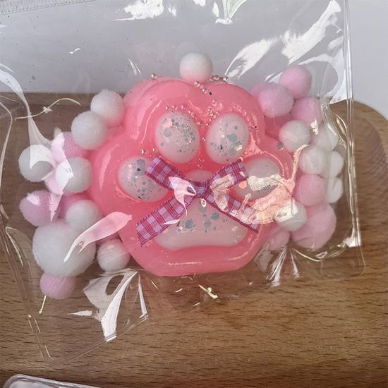 타바 스퀴시 고양이 발바닥 쿠키 파츠 말랑이 주물럭