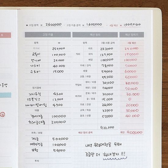 2026 생활의 온도 커버형 가계부 (날짜형)